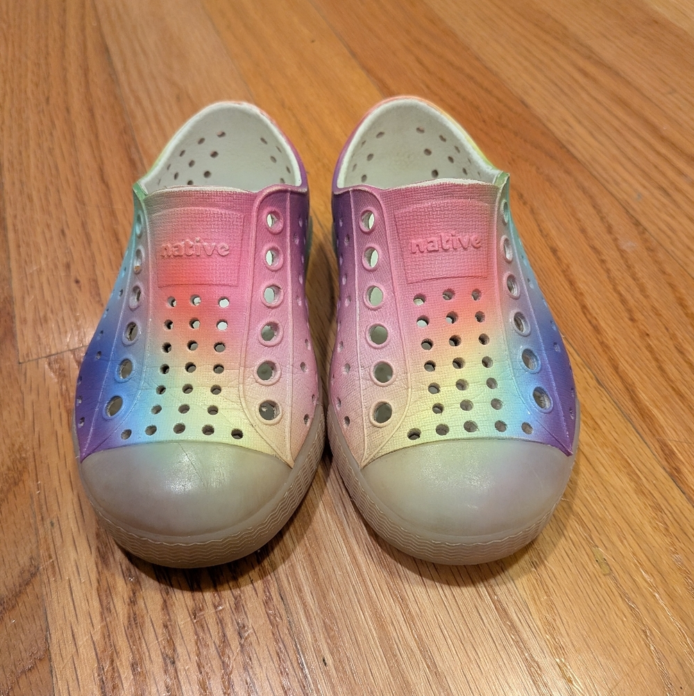 Native Jefferson Slip-On Sneaker Kids', Rainbow Ombre, Size 6